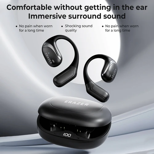 Imagen 2 del producto ERAZER X9 auriculares inalámbricos Bluetooth 5,4 auriculares inalámbricos deportivos con micrófono Control táctil cancelación de ruido impermeables