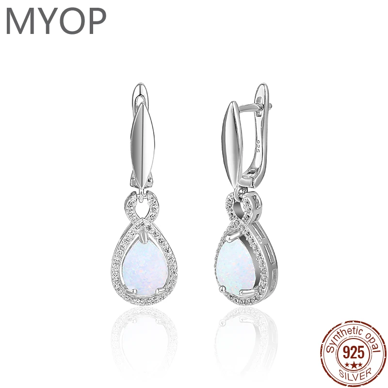 MYOP 2023 Jewelry 925 Silver Opal Earrings Shine With A Gentle And Delicate Aesthetic