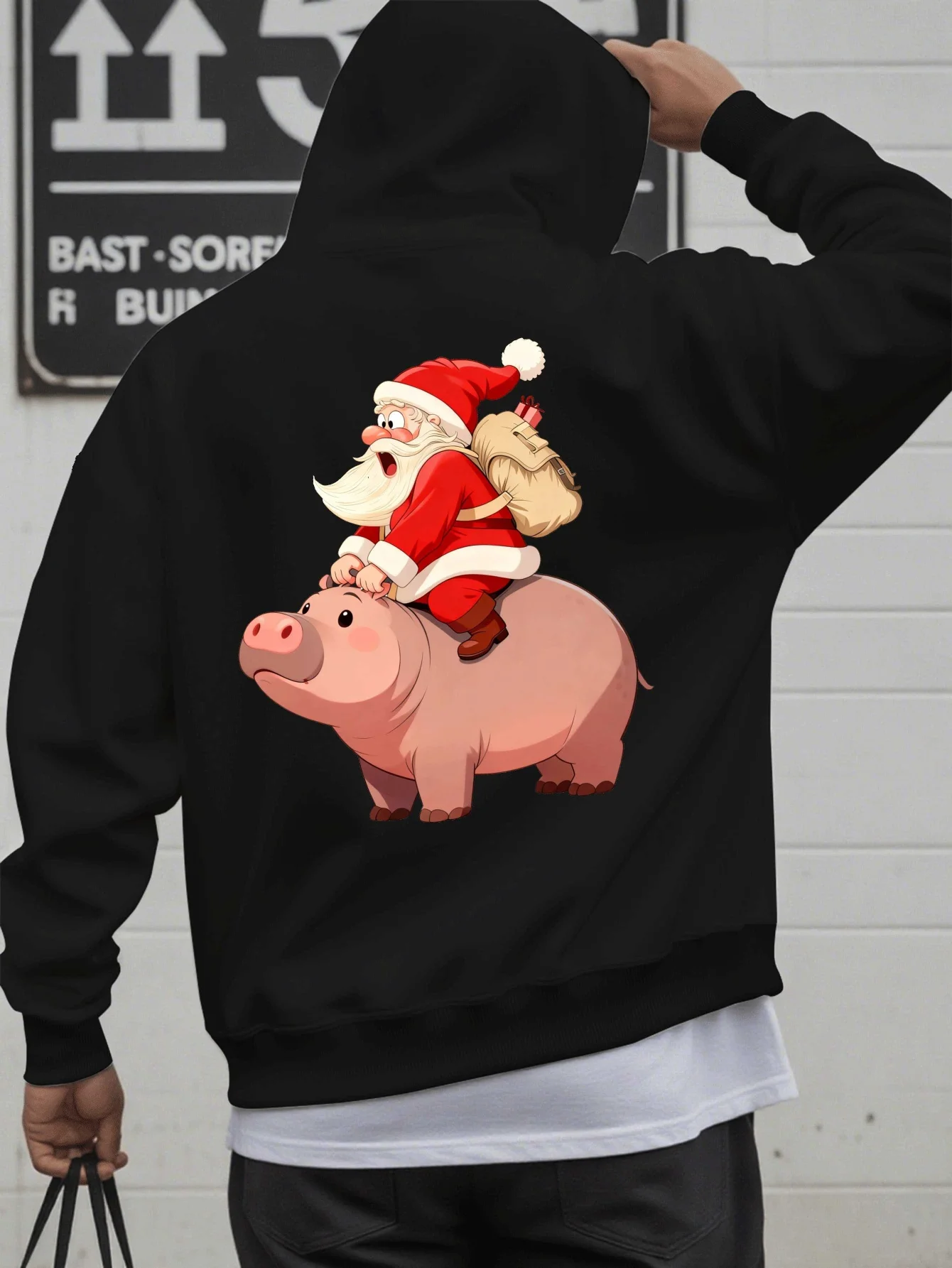 Christmas Season Men's Comfortable Hoodies, Plus-size Design, Creating Trendy Street Style Prints, An Ideal Choice for Autumn and Winter. Soft, Perfect for Gifts, Plus Size