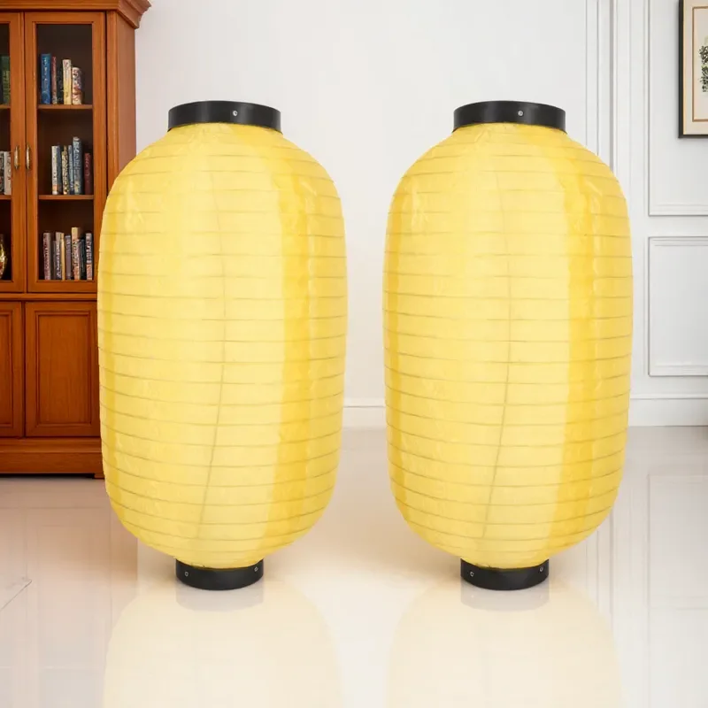 

2Pcs Japanese Style Waterproof Hanging Lanterns Decorative Ornaments for Home Restaurant Outdoor Festival Use Waterproof Lantern