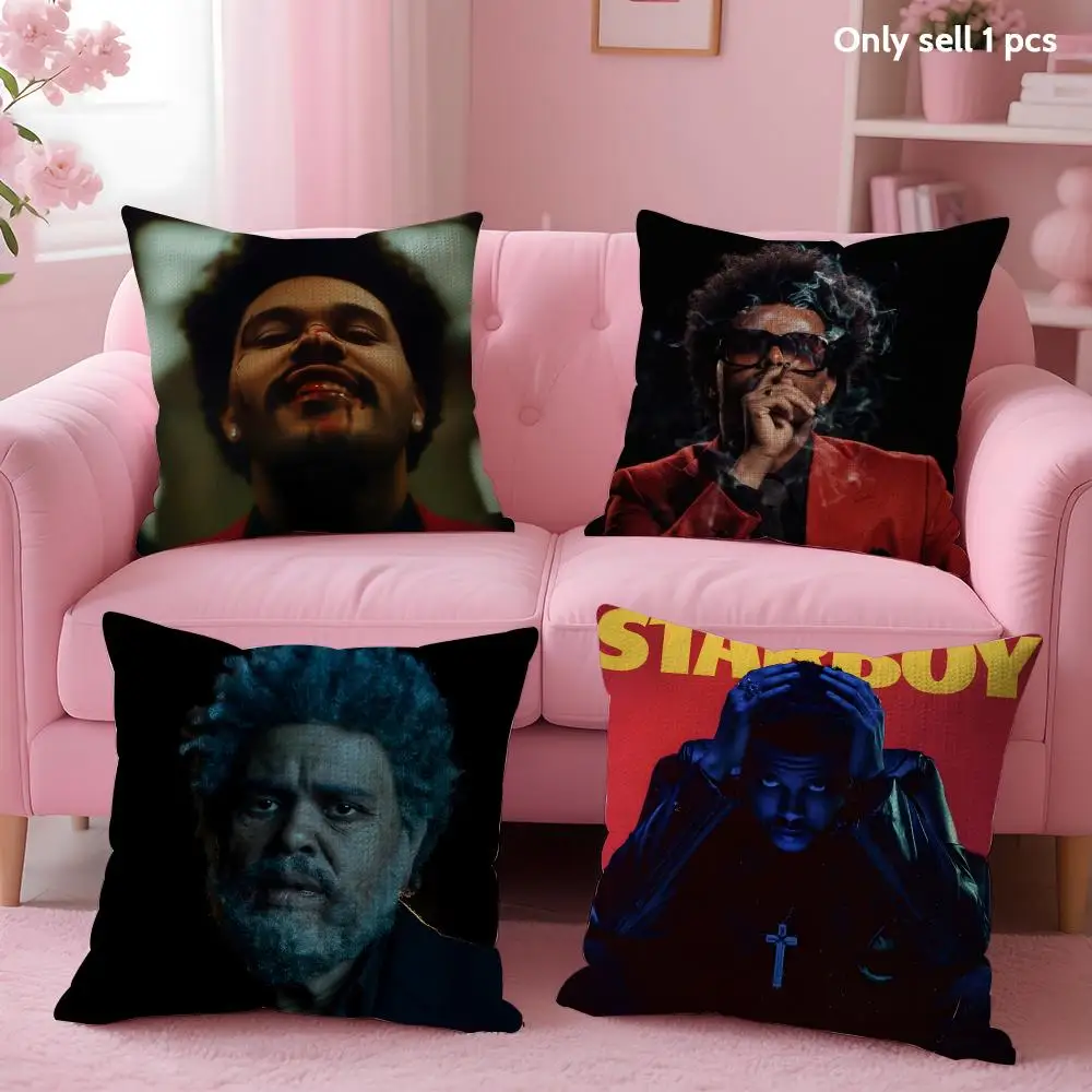 Singer Album T-The W-Weeknd Cushion Cover Decorative Linen Throw Pillow Case Soft For Bed Sofa Car Home Decor
