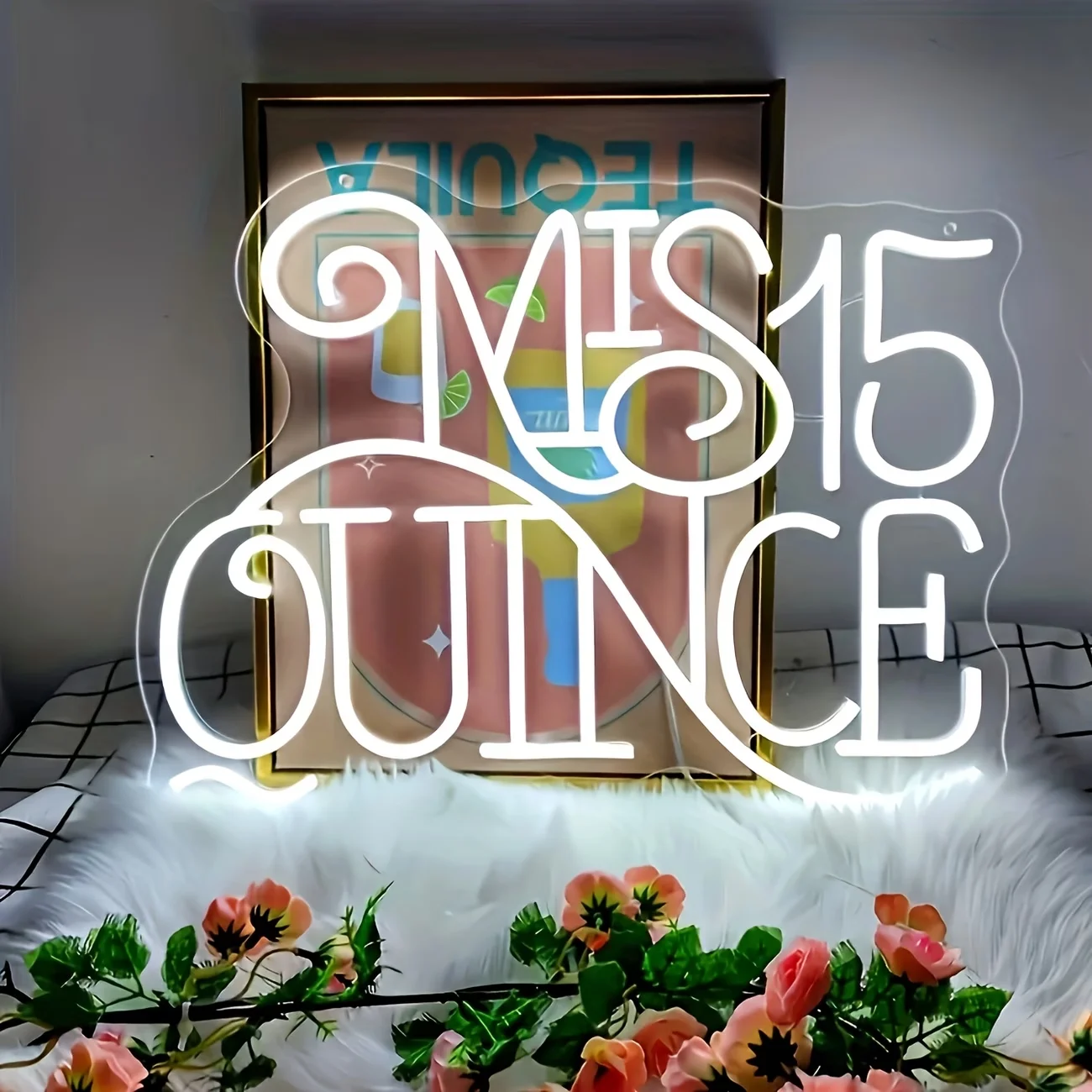 

Неоновая вывеска Mis 15 Quince, светодиодное украшение для стены с питанием от USB, подходит для комнат, баров, вечеринок, Рождества, свадеб, праздников