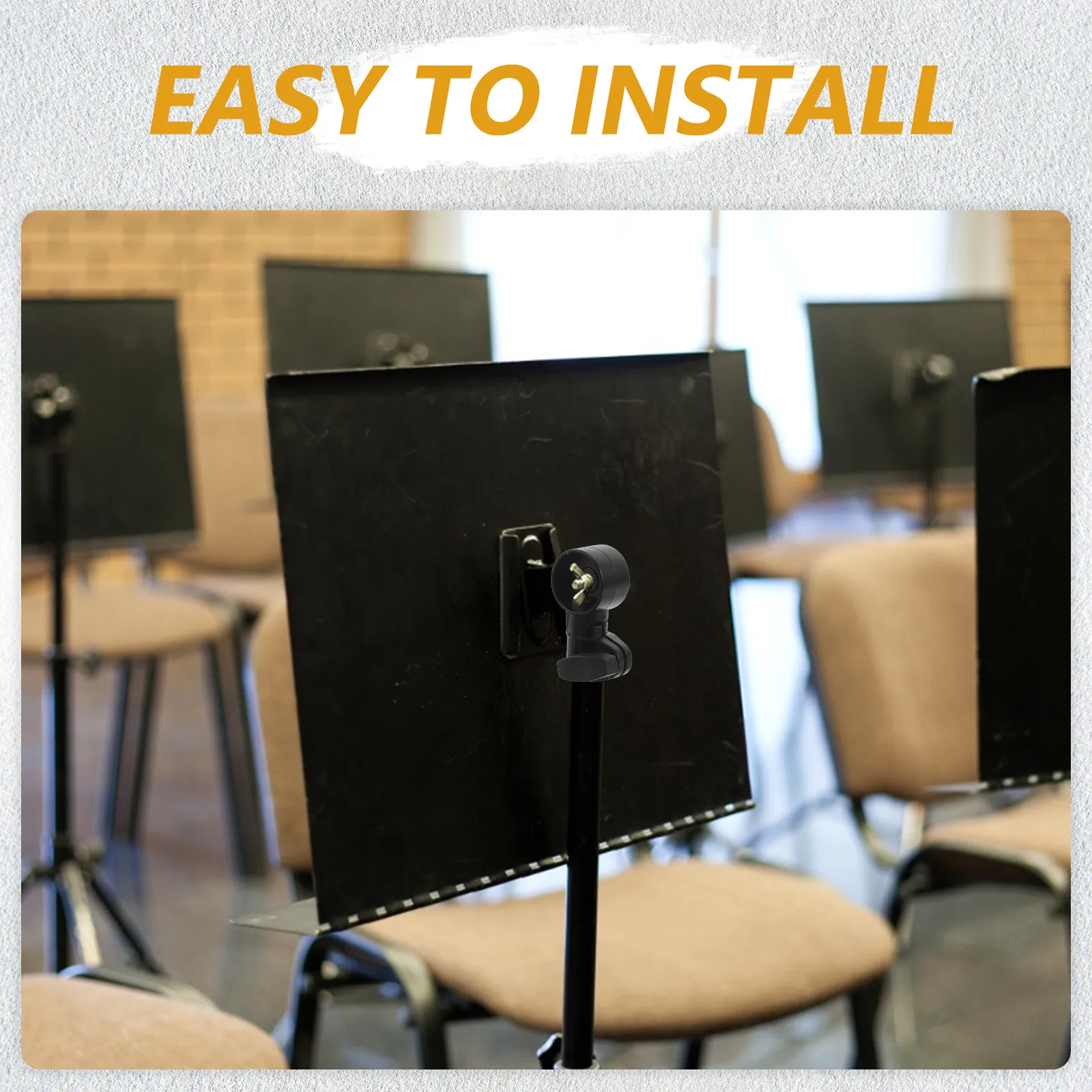 

Music Stand Swivel Adapter 360 Degree Rotation Sheet Music Stand Replacement Part Heavy Duty for Performance Teaching Band