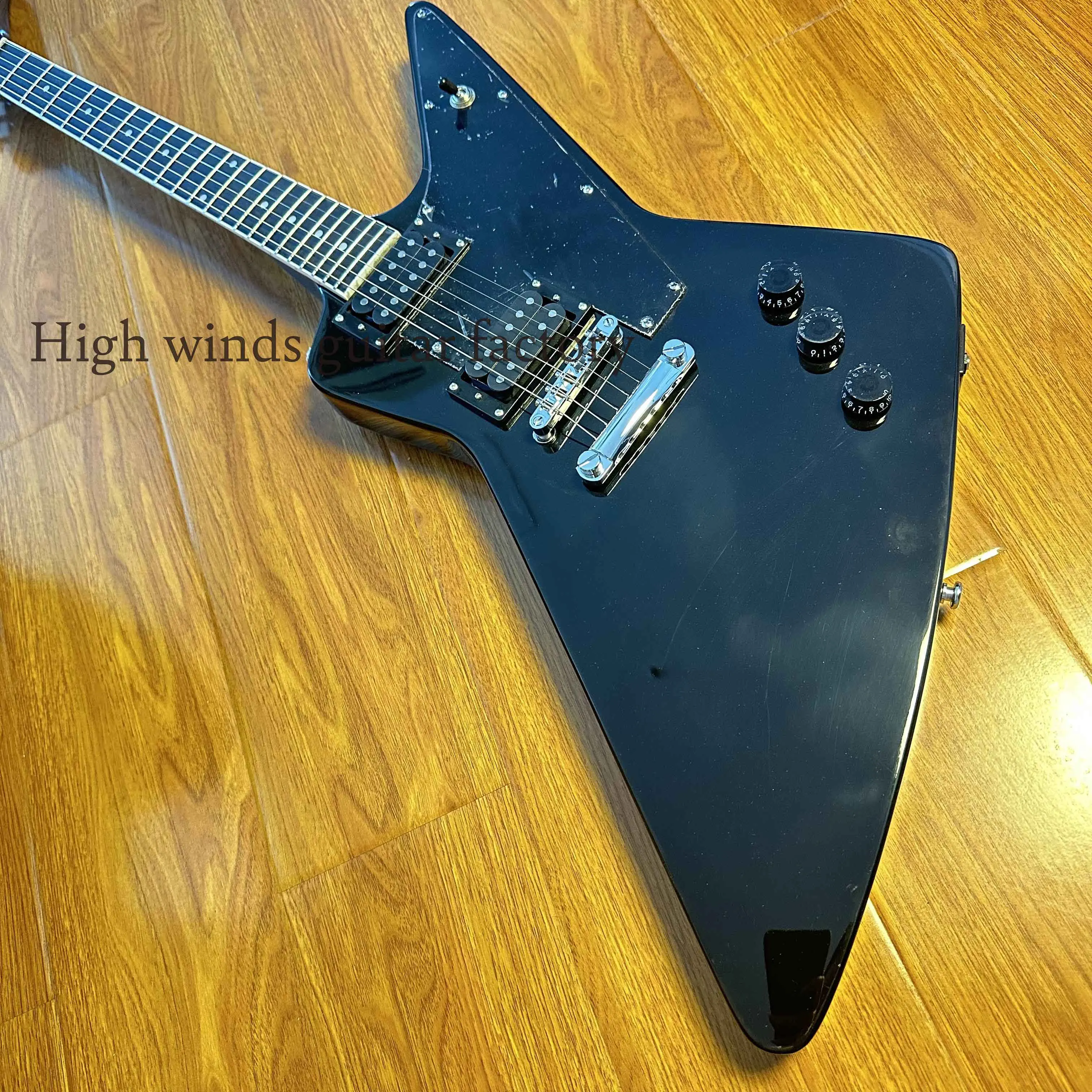 

Hot-selling factory customized new black classical goose-shaped electric guitar spot free shipping
