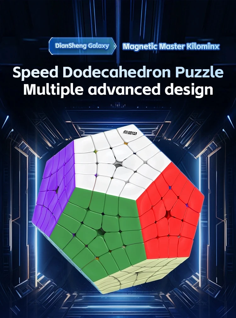 [JudyCube] Diansheng Galaxy Megaminx M Quebra-cabeça magnético sem adesivos Cubo mágico Diansheng 3x3 Megaminx