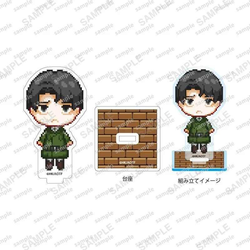 Game Connie Acryl Stand Pop Anime Mikasa Armin Levi Mini Figuur Model Plaat Cosplay Speelgoed voor Gift