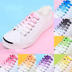 1Pair Colorful Silk shoelaces Candy Gradient Party Camping Boots Shoelace Canvas Strings Camping Shoes Lace Growing rainbow BC-2