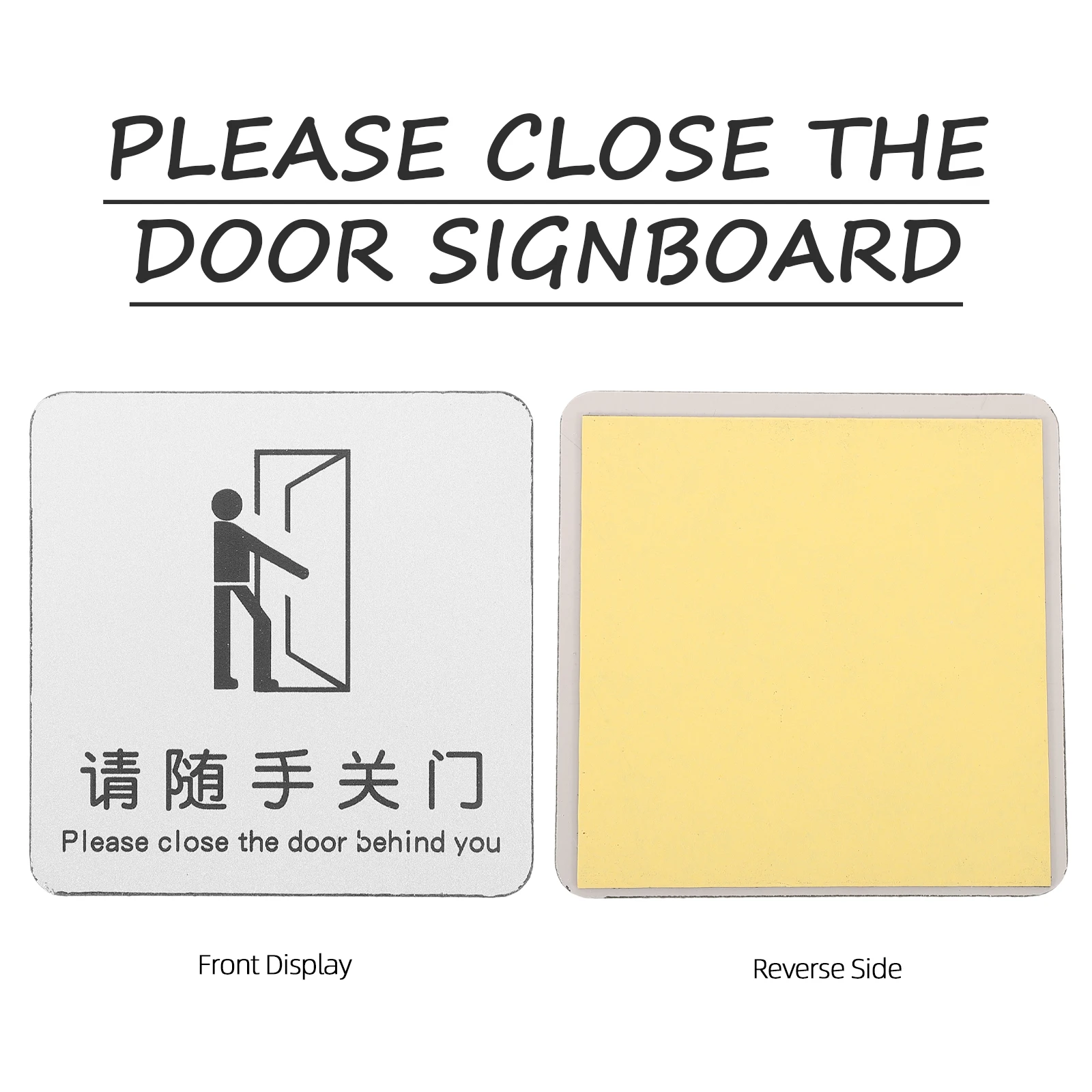 

Keep Door Closed Sign Safety Warning Notice Aluminum Plate Signage For Office Business Door Security Symbol Traffic