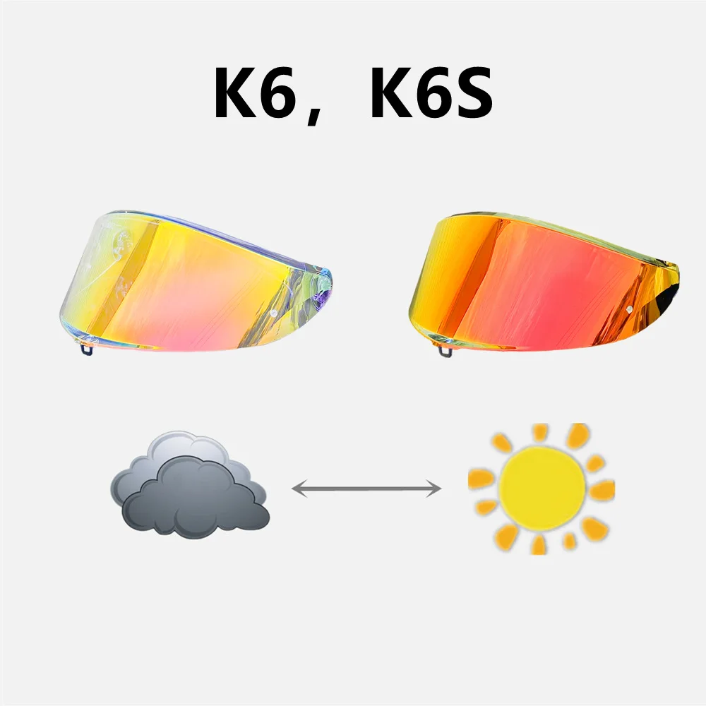 

Photochromic Shield Visor Lenses for AGV K6 K6S Visor Full Face Helmet Shield Viseira Capacete High Strength Sunshield Glasses