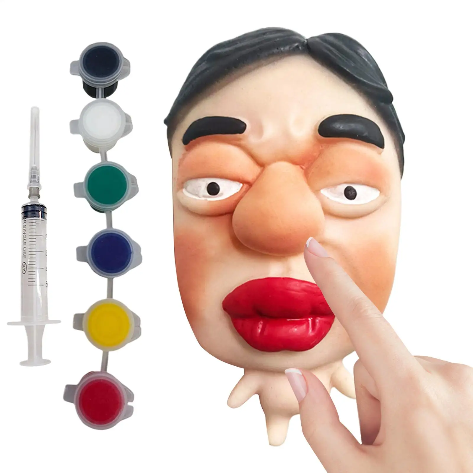 Novelty Stress Relieving Tool Pinch Music Mask Facial Expression Character Quick Squeezing Toys For Kids Teens Adult Colleague