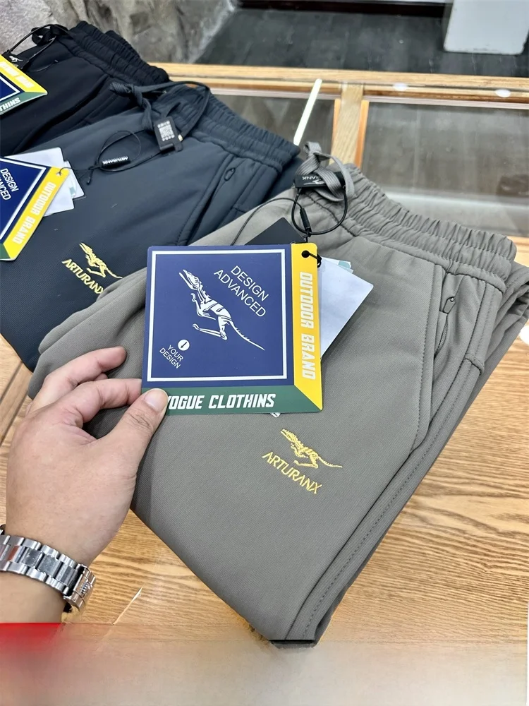 

Heated Chip aphene Fce Lined Outdoor Casual Pants ex Autumn Winter Knee High Warm aphene Clothing Straight Leg Tro...