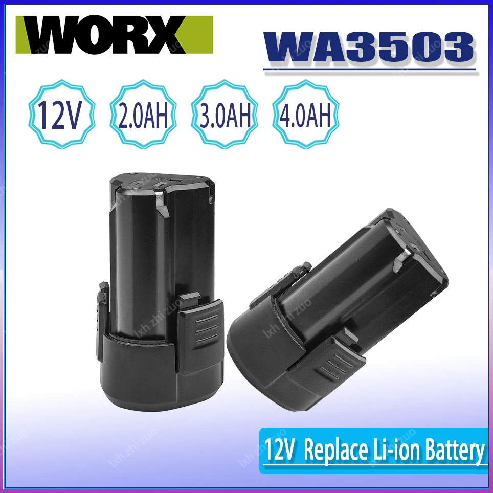 

12V 4.0Ah Battery for Worx WA3504 WA3505 WA3509 WA3503 for Rockwell RW9300 Li-ion Rechargeable Power Tool Battery