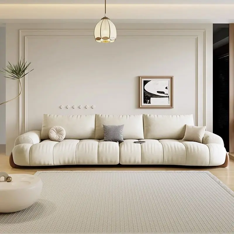 Special-shaped fabric sofa living room small apartment curved custom cat claw cloth sofa wind