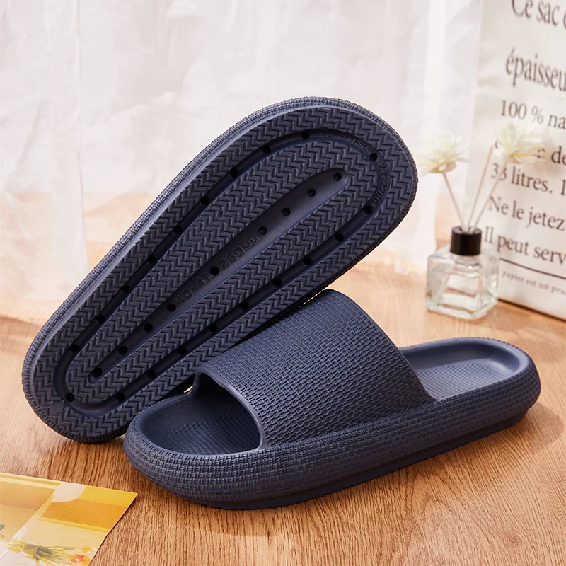 Fashion Summer Couple Non-slip Flat Slides Thin Seabeach Sandals Men Women Casual Slippers Ladies' Home Indoor Flip Flops image 4