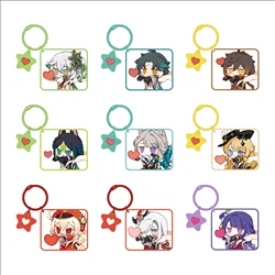 1Pcs Anime Game Genshin Scaramouche Nahida Xiao Cute Stars Key Chain Women's knapsack Pendant Decoration Acrylic Keyrings Gifts