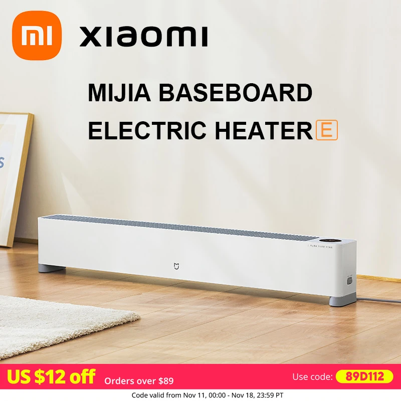 

Xiaomi Mijia Baseboard Electric Heater E for Home Foot Warmer Household Heating 2200W Smart Thermostat Fast Intelligent Control