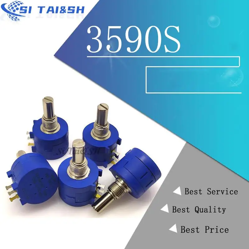 1pcs 3590S 1K 2K 5K 10K 20K 50K 100K ohm Precision Potentiometer Adjustable Resistor 3590 102 103 502 103 203 503 104