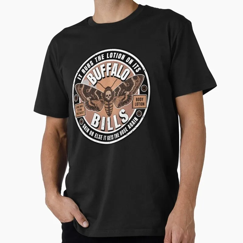 The Silence of the Lambs Horror Movie Graphic T-Shirt, Buffalo Bills Body Lotion Death's Head Moth Halloween Gift, Unisex Tee