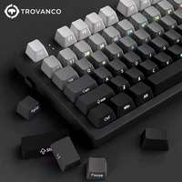 Teclas con gradiente de 130 teclas, perfil OEM de doble disparo PBT impreso lateral para interruptores MX, teclas de teclado para juegos