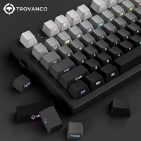 130 keys Gradient Keycaps Side Printed PBT Double Shot OEM Profile for MX Switches Gaming Keyboard key caps