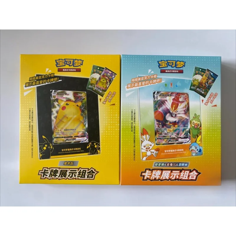 100% Original Pokemon PTCG Card Display Frame Combination Gift Box Anime Pikachu Mew Umbreon Trading Card Game Collectible Gift