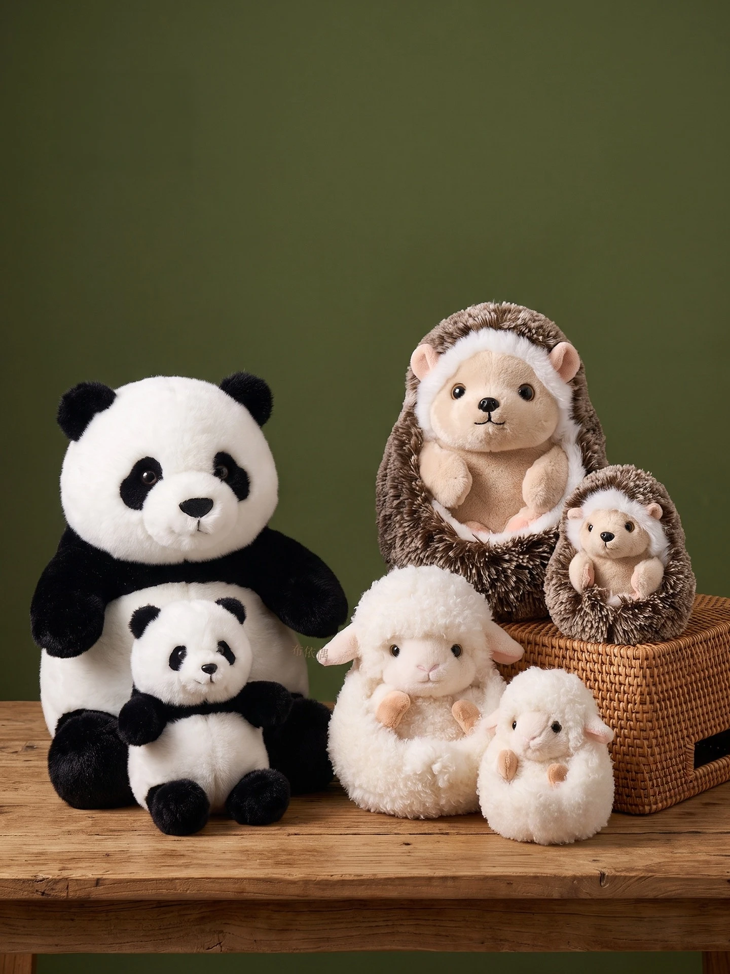 10/20/30cm Cute Lifelike Hedgehog Pendant Sheep Plush Toy Stuffed Soft Animals Huggable Pendant Pillow Desktop Pet Bag Dec