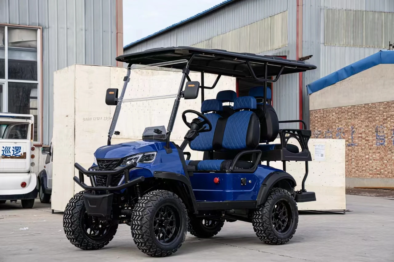 عربة جولف كهربائية صينية للبيع 48 فولت/60 فولت/72 فولت ليثيوم مخصص 4 مقاعد عربات جولف كهربائية على الطرق الوعرة عربة جولف #3