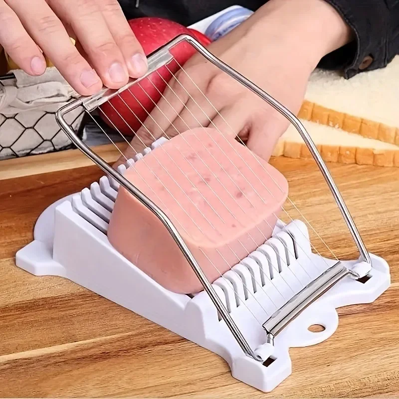 Multifunctional Luncheon Meat Slicer Stainless Steel Fruit Slicer Household Egg Hot Dog Cheese Slicer Kitchen Tools