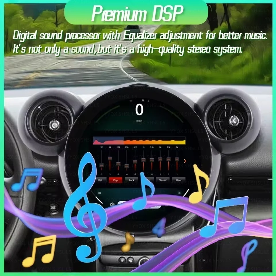 Android14 11.7" For BMW Mini Cooper 2007-2015 Car Multimedia Video Player GPS Navigation Bluetooth Wireless CarPlay WiFi DSP 5G