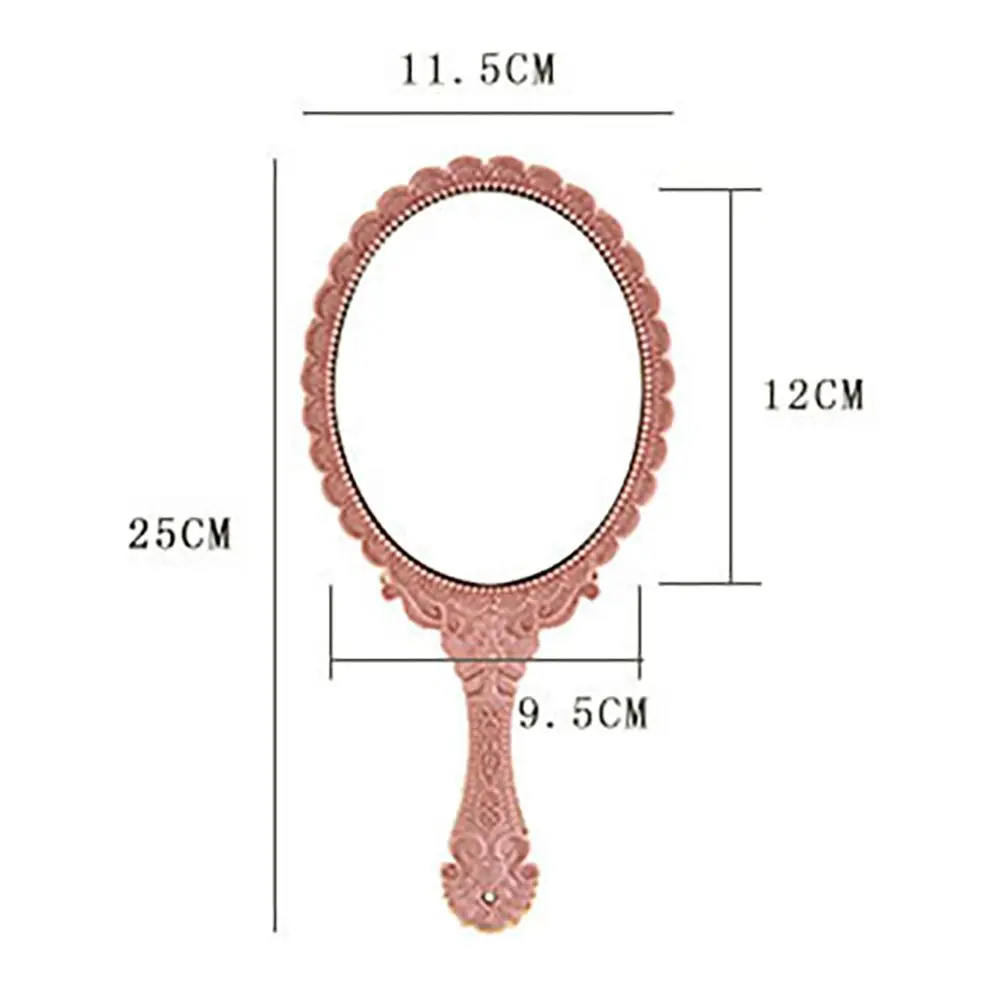 Portable Retro Vintage Handhold Mirrors Lace Mirrors Makeup Mirrors Pattern Handle