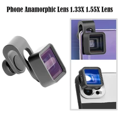 Phone Anamorphic Lens 1.33X 1.55X Wide-Angle SmartPhone Lens For iPhone 15 14 Phone Video Widescreen Movie Videomaker Filmmaker