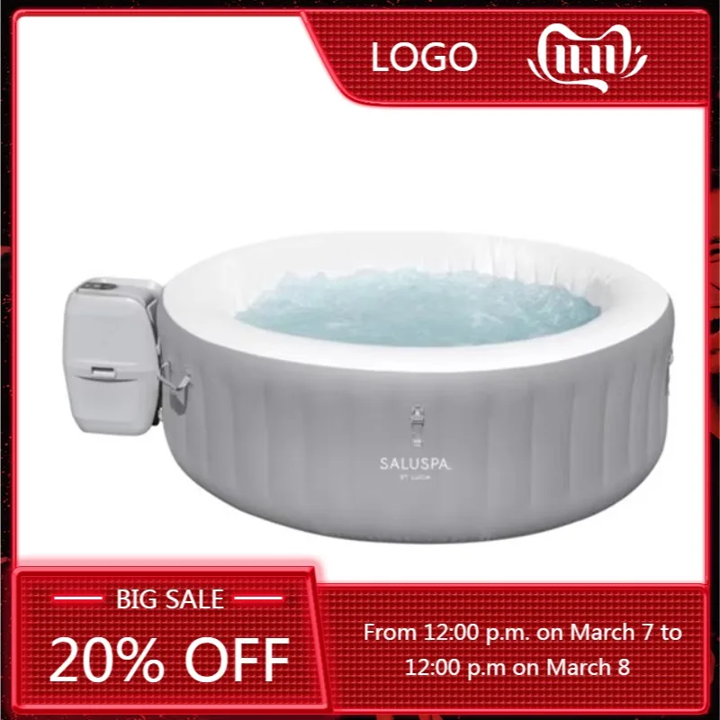 

STLF 60038 Lay-Z-Spa St. Lucia AirJet Inflatable Hot Tub Spa 2-3 Person 1.70 m X 66 cm