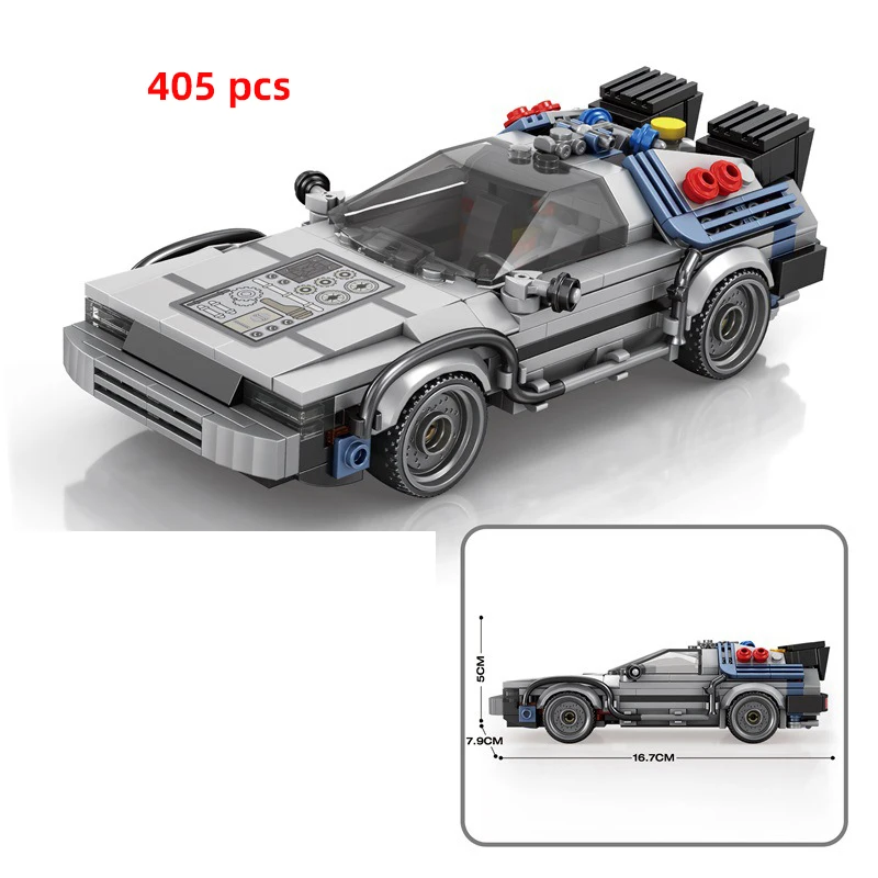 مدينة التقنية سيارة سرعة سباق السيارات اللبنات سيارة الشرطة الرياضية التقاط MOC ألعاب المركبات الإبداعية #4
