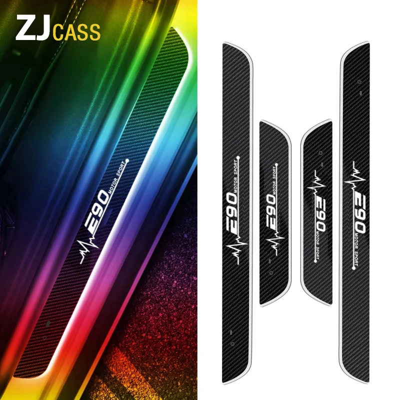 Customizable LOGO For BM E90 car pedal light Door opening warning RGB dynamic welcome light Multifunctional LED atmosphere Lamp