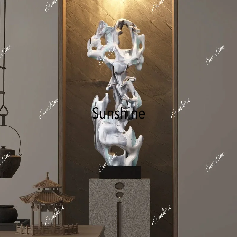 Wabi Sand Wind Taihu Stone Ornament New Chinese Entrance Hotel Homestay Ornament
