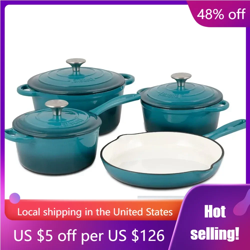 

A 7-piece Cookware Set with An Oversized Handle for Better Control,Providing Balance 、 Leverage When Moving A Pan in The Kitchen