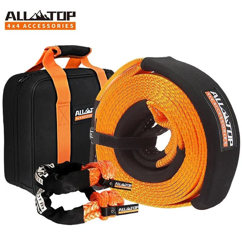 ALL-TOP Thickened Nylon Tow Rope Strong Pulling Soft Detachable U-Hook Off-Road Rescue Specialized Tow Line Durable Wear-Resista