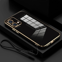 For Motorola Moto G54 G84 G85 G52 G53 G73 G72 G62 G60 G50 G13 G23 G30 G9 Luxury Plating Lanyard Silicone Case Motog54 Soft Cover