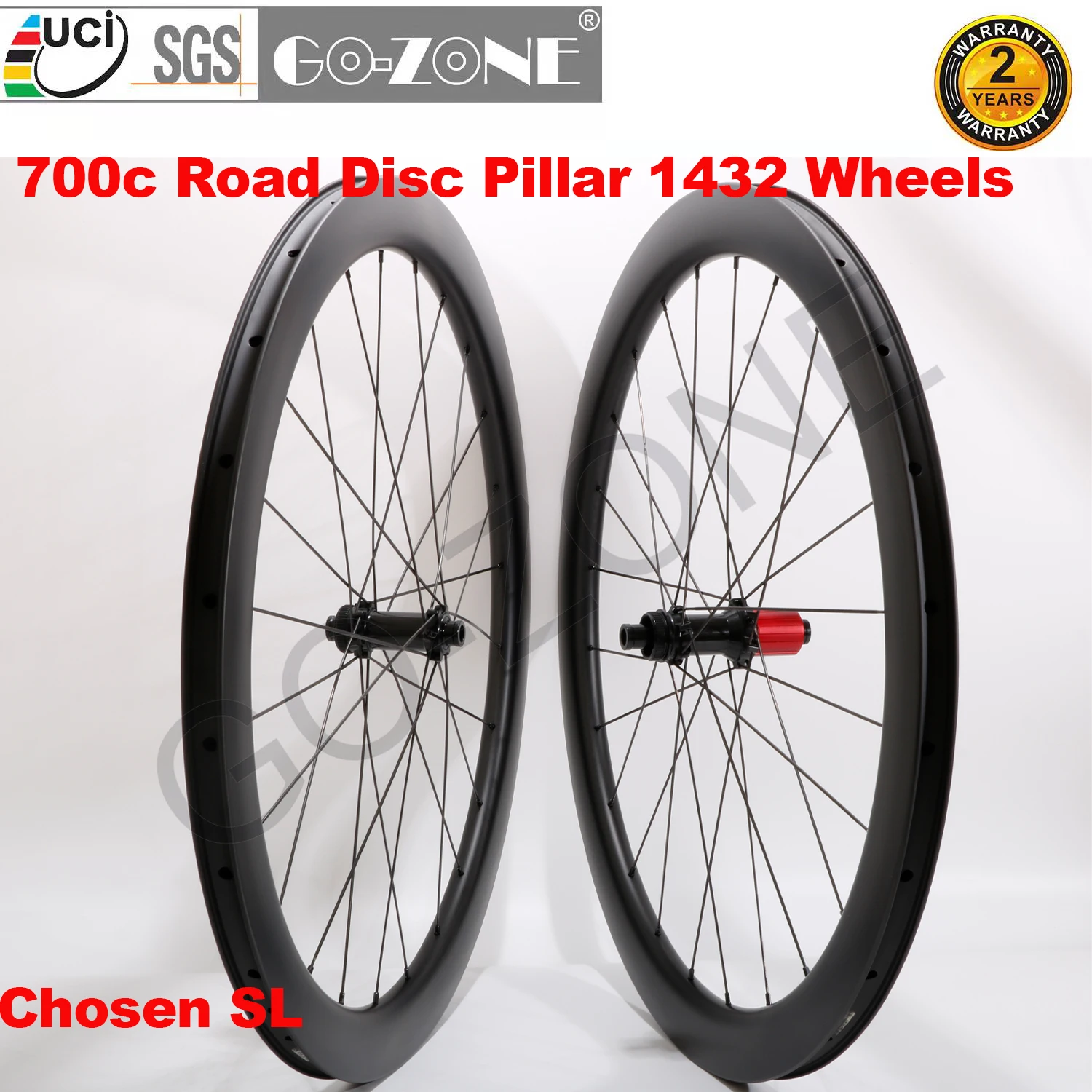 

Clincher Tubeless Tubular Customizable Carbon Wheelset Disc Brake 700c Chosen SL UCI Approved Carbon Road Disc Brake Wheels