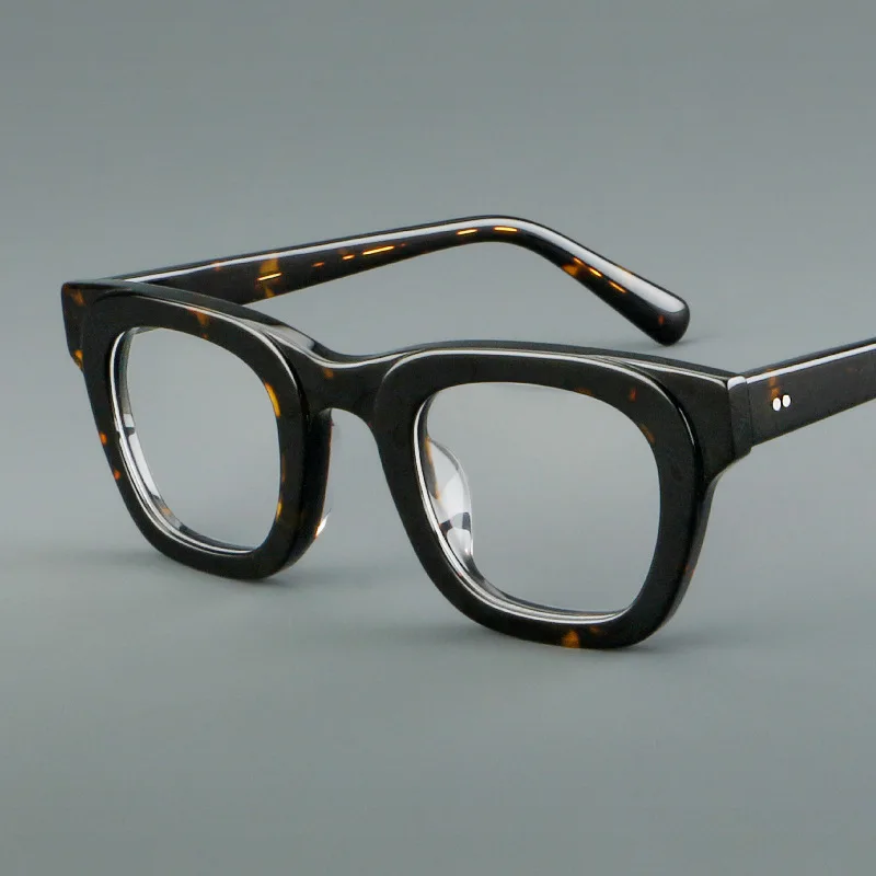 

Retro Classic Thick Acetate Glasses Frame Men High Quality Prescription Myopia Eyewear Vintage Women Optical Reading Eyeglasses