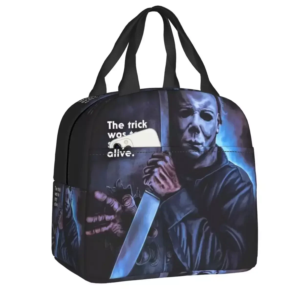 2023 New Michael Myers Halloween Horror Movie Resuable Lunch Box Waterproof Cooler Thermal Food Insulated Lunch Bag Office Work