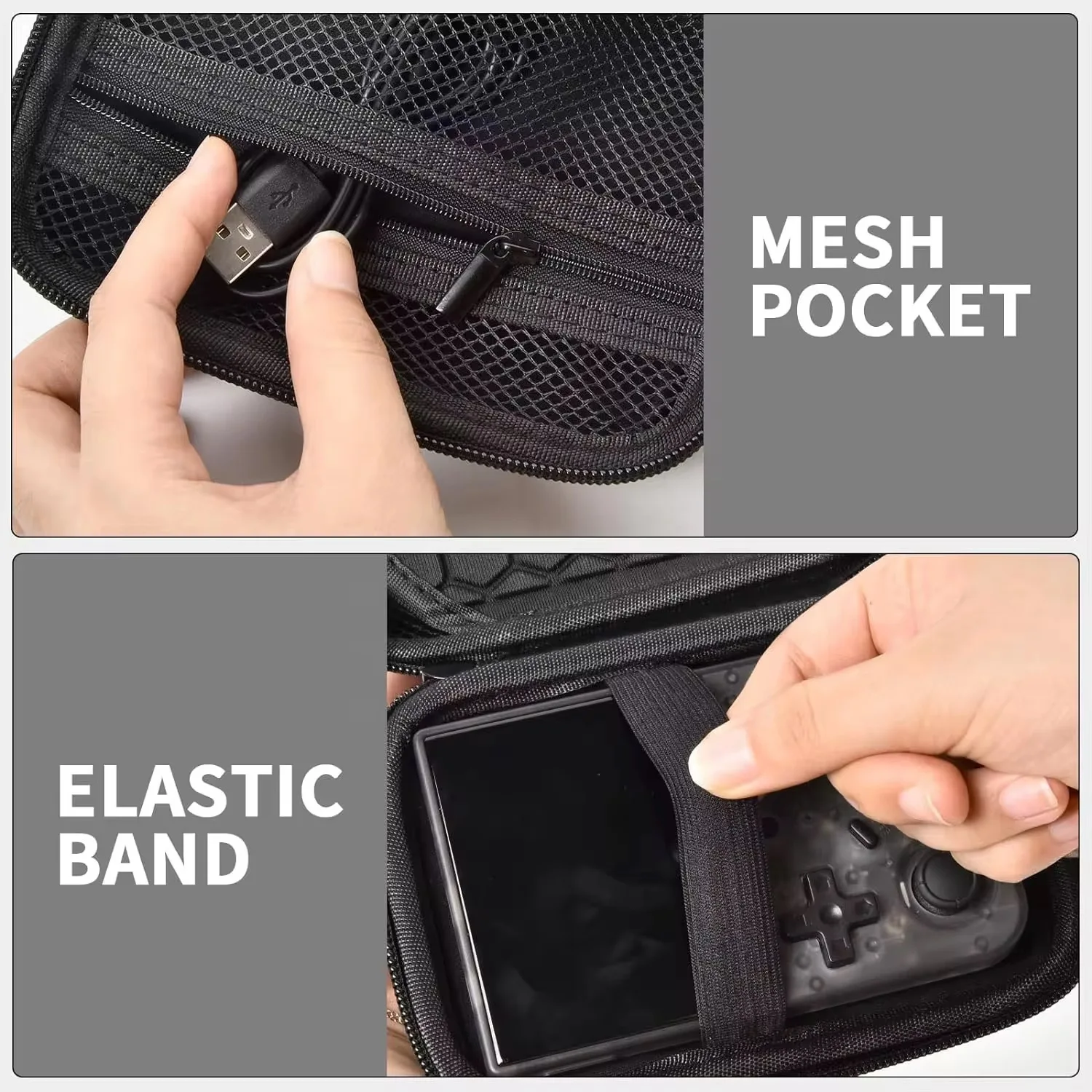 Travel Case Compatible with RG353V/ RG35XX/RG353VS/ R36S Retro Handheld Game Console, Handheld Emulator Storage Holder Organizer image 3