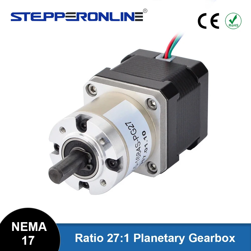 Nema 17 Stepper Motor 27:1 Planetary Gearbox 4-lead 42 Motor Extruder Gear Stepper 1.68A CNC Robot 3D Printer