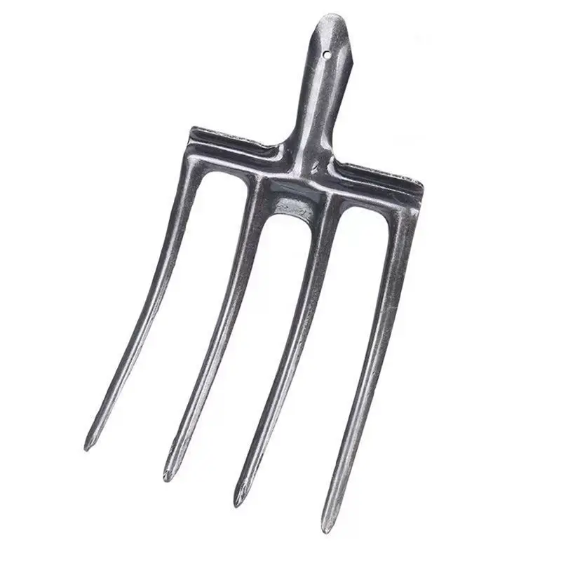 A96I-Loose Soil Fork Manual Garden Tool Fourtooth Manganese Steel Farming Loosening And Clearing Soil Turner Artifact