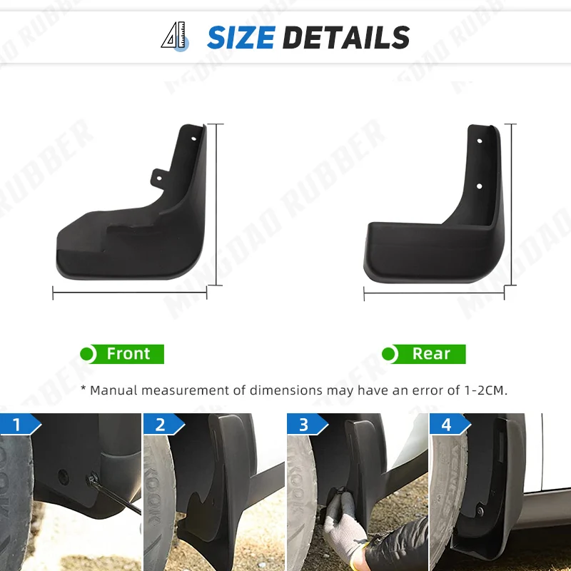 For  Peugeot 207 hatchback 2006 2007 2008 2009 2010 2011 2012 2013  Mudguard Mud Flaps Guard Splash Flap  Fender Car Accessorie