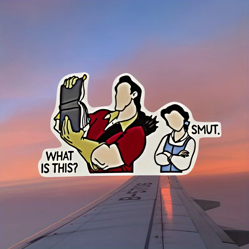 

1PC Whimsical Belle Gaston Cartoon Motorcycle Stickers Waterproof DIY Motorbike Side Panels Fuel Tank Fairing Vinyl Decals Decor