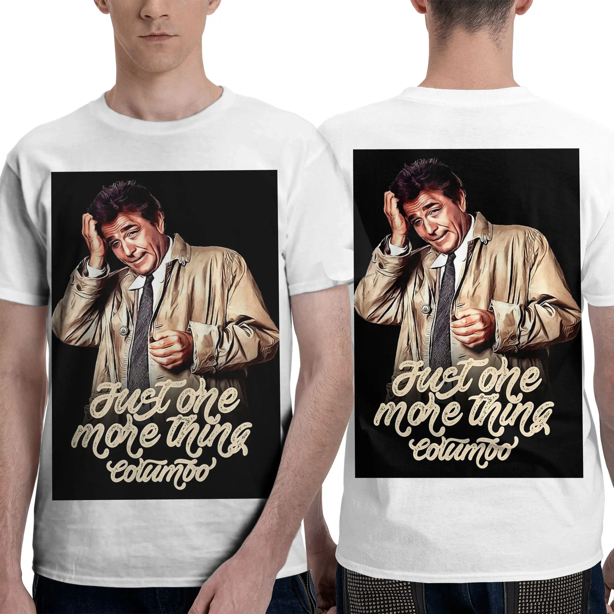 Camiseta masculina Columbo - TV Shows, dupla face, plus size, gola redonda, algodão, manga curta, verão, masculina