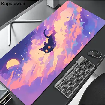 Sevimli Kawaii pembe renkler kedi büyük Mousepad oyun Mouse Pad oyun fare Mat oyun aksesuarları klavye pedleri hız sümen