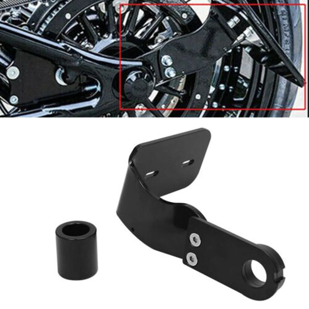 Motorcycle Black Side Mount License Plate Holder Bracket For Harley Softail Fat Boy Breakout Dyna Street Bob 2018-2022
