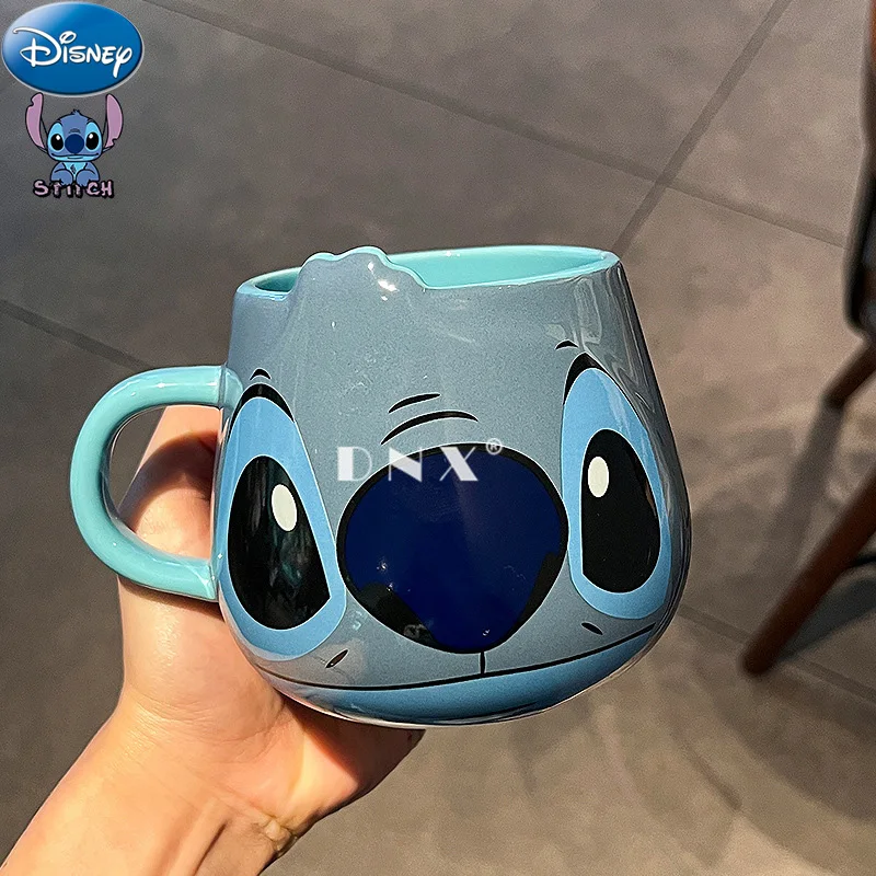 520Ml Disney Accessories Stitch Mug Cup Ceramic Coffee Milk Tea Drinkware Lilo&stitch Birthday Gift Back To School Mug Girl Toy